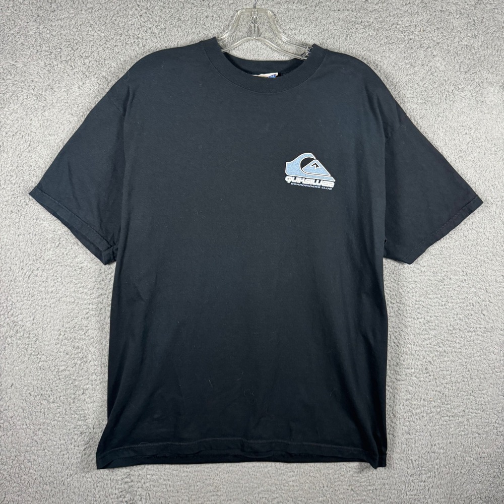 Y2K Quiksilver Boardriders Club Park City Utah Black T-Shirt Mens XL USA Vintage